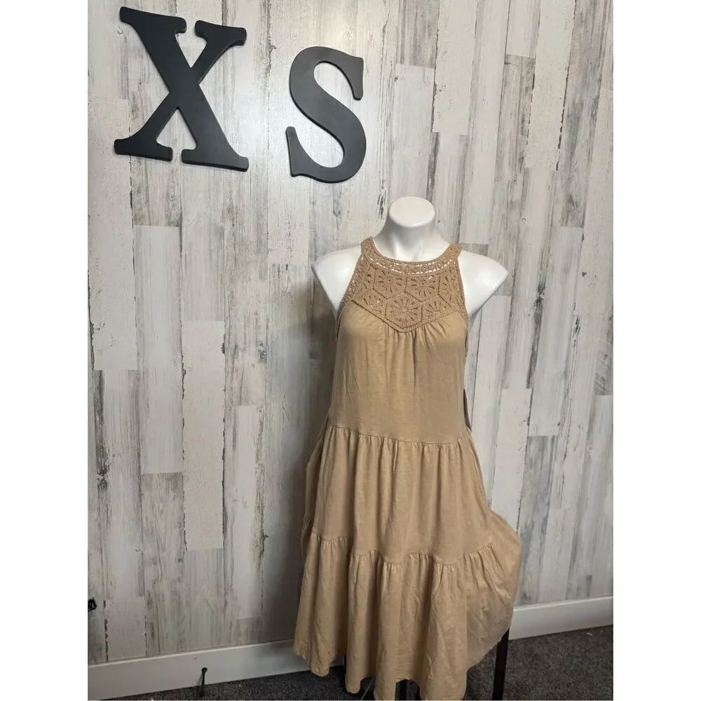 Tan maxi summer dress